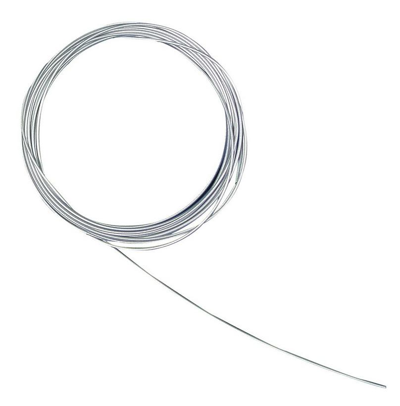 rayher SCHMUCKDRAHT 0,5MMX2M MATT SILBER NYLON COATED 2115522
