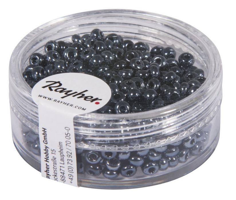 rayher ROCAILLES 2,6MM M.SILBER EINZUG BLUTSTEIN 16G DOSE 1405523