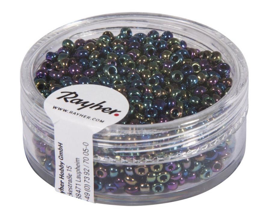 rayher ROCAILLES 2MM OPAK GELUESTERT SCHWARZ DOSE 17G 1406201