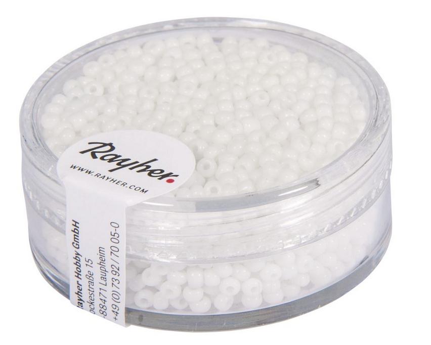 rayher ROCAILLES 2MM OPAK WEISS DOSE 17G 1406302