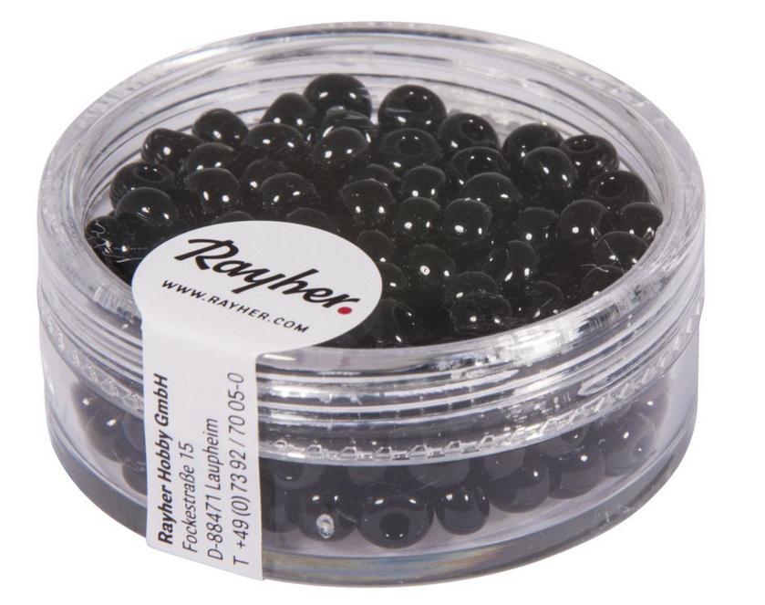 rayher INDIANER-PERLEN 4,5MM SCHWARZ 17G 1406701