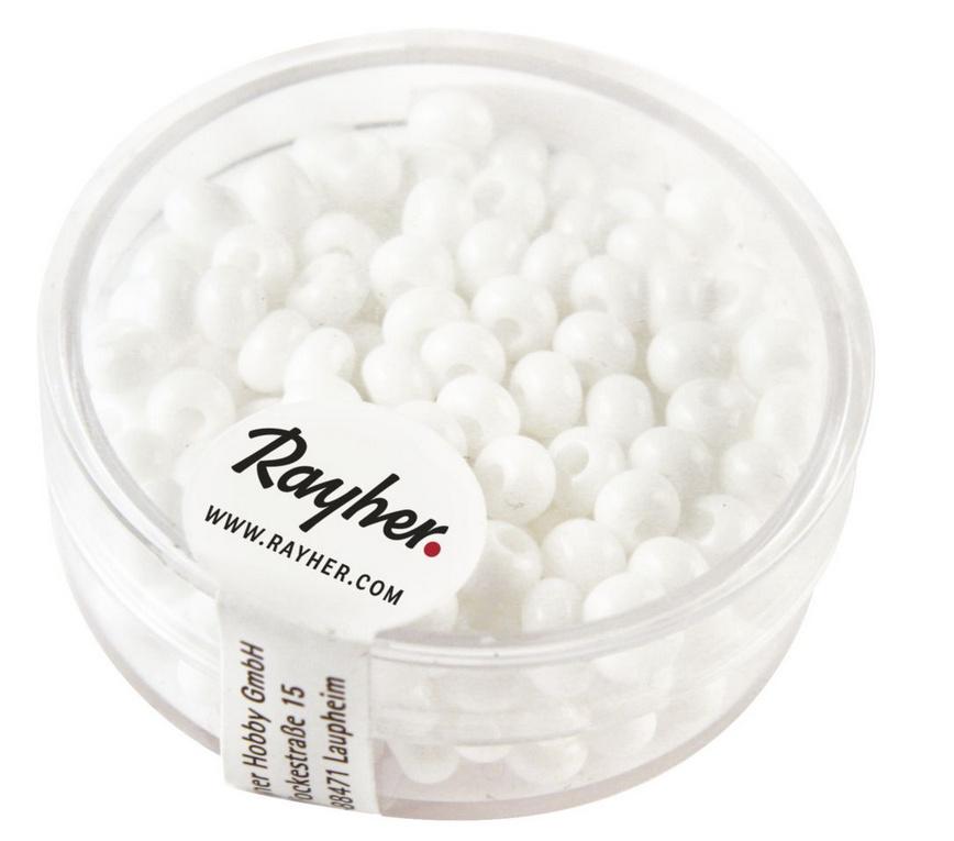 rayher INDIANER-PERLEN 4,5MM WEISS 17G 1406702