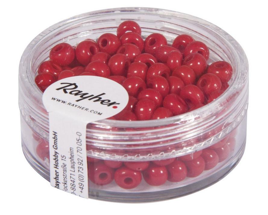 rayher INDIANER-PERLEN 4,5MM ROT 17G 1406718