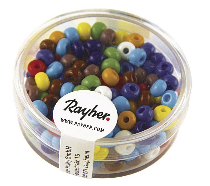 rayher INDIANER-PERLEN 4,5MM GEMISCHT 17G 1406749