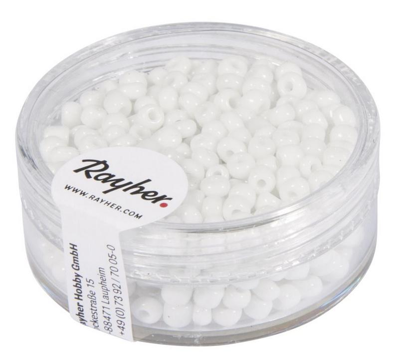 rayher ROCAILLES 2,6MM OPAK WEISS 17G DOSE 1405602