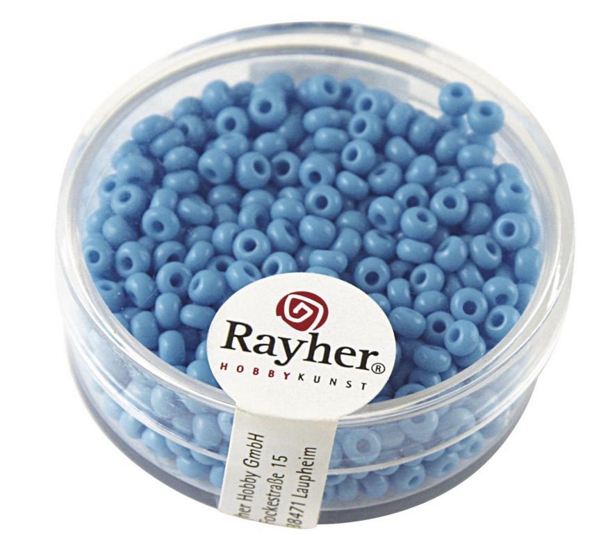 rayher ROCAILLES 2,6MM OPAK H'BLAU 17G DOSE 1405608