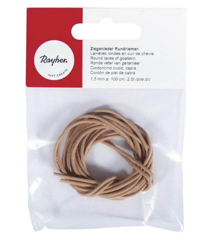 rayher RUNDRIEMEN ZIEGENLEDER 1,5MMX1M BEIGE 8301803