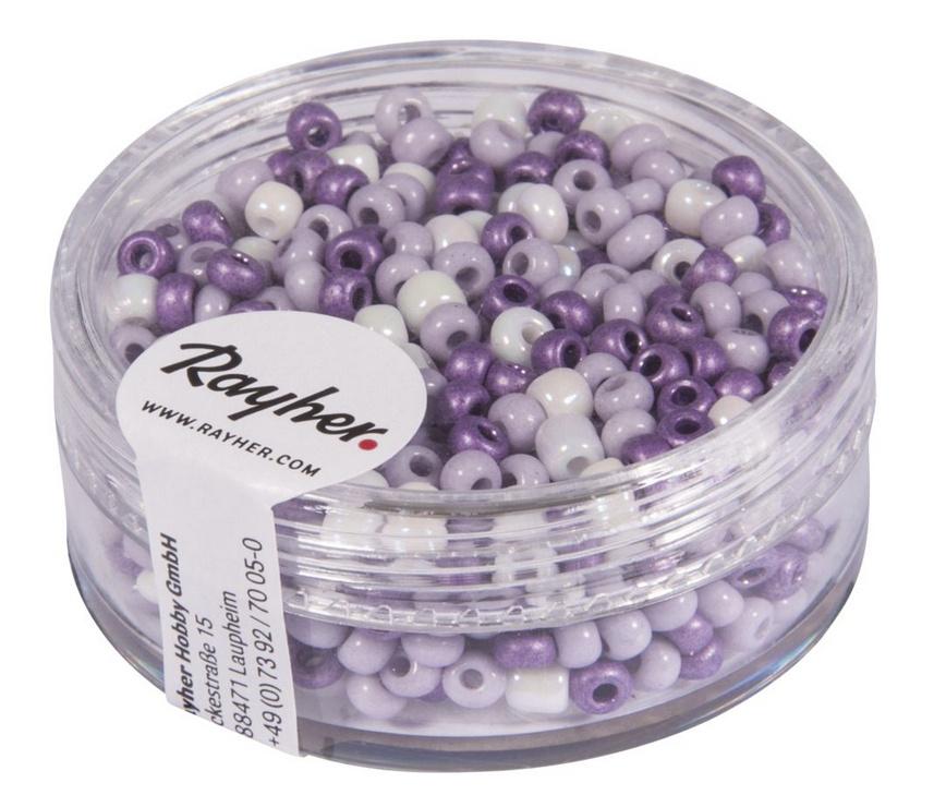 rayher ROCAILLES 2,6MM PERLMUTT LILA 17G DOSE 1407200