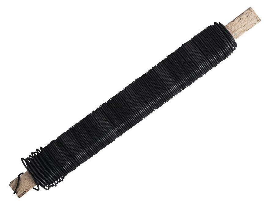 rayher BLUMENDRAHT LOSE SCHWARZ HOLZWICKEL 100G 0,65MM 2405300