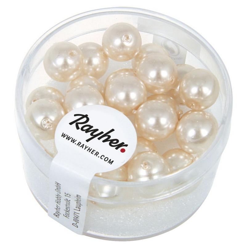 rayher RENAISSANCE GLASWACHSPERLEN 8MM PUDERROSA 25 STÜCK DOSE 14402270