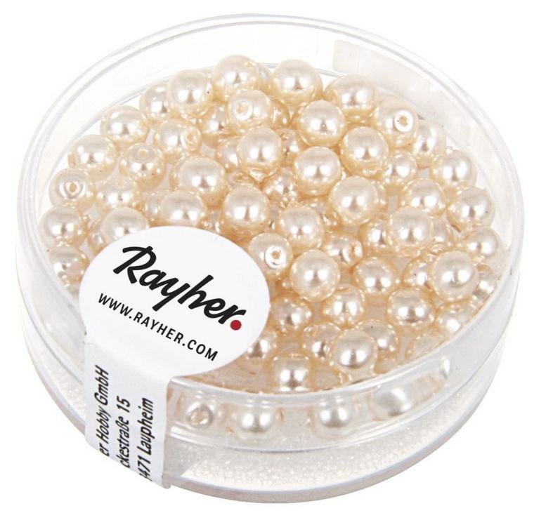 rayher RENAISSANCE GLASWACHSPERLEN 4MM PUDERROSA 85 STÜCK DOSE 14400270