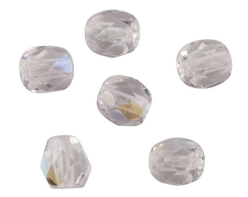 rayher GLAS-SCHLIFFPERLE 4MM IRI.BERGKRISTALL 100 STÜCK 14200801