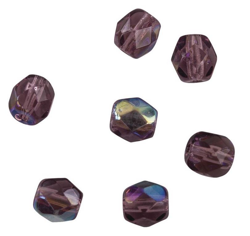 rayher GLAS-SCHLIFFPERLE 4MM IRI.AMETHYST 100 STÜCK 14200820