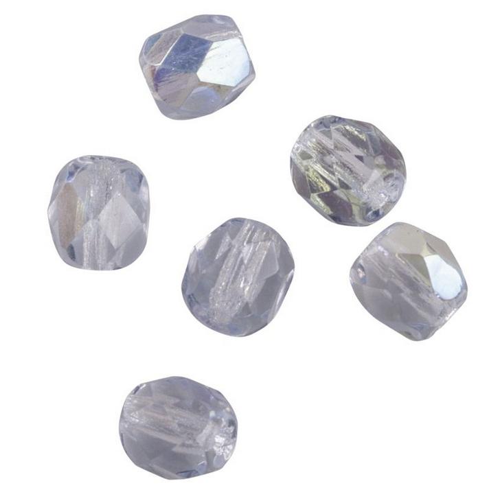 rayher GLAS-SCHLIFFPERLE 4MM IRI.AQUAMARIN 100 STÜCK 14200825