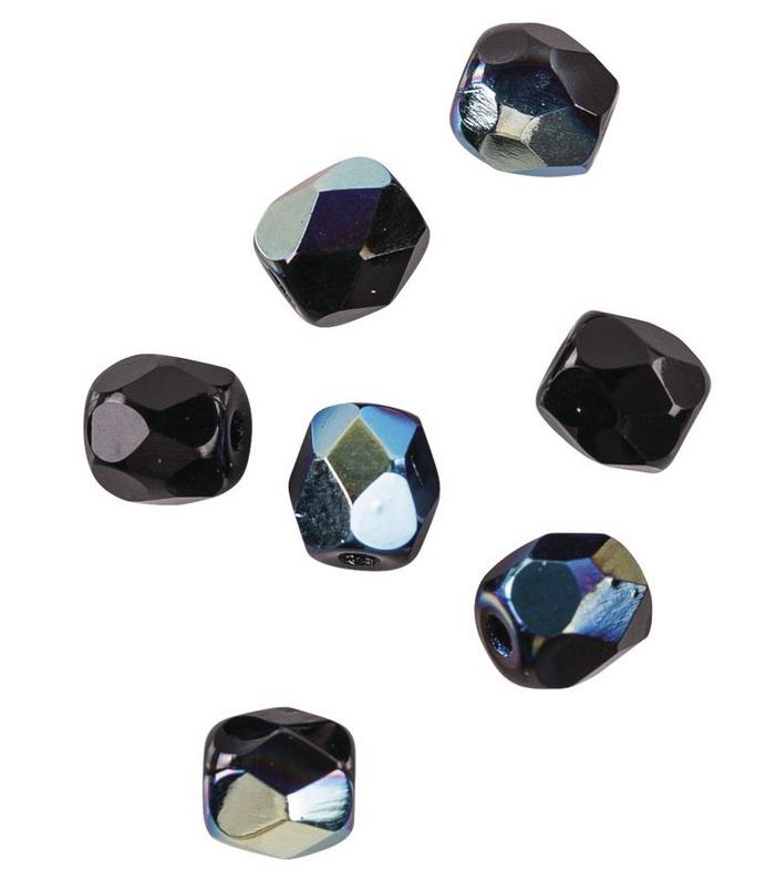 rayher GLAS-SCHLIFFPERLE 4MM IRI.ONYX 100 STÜCK 14200850