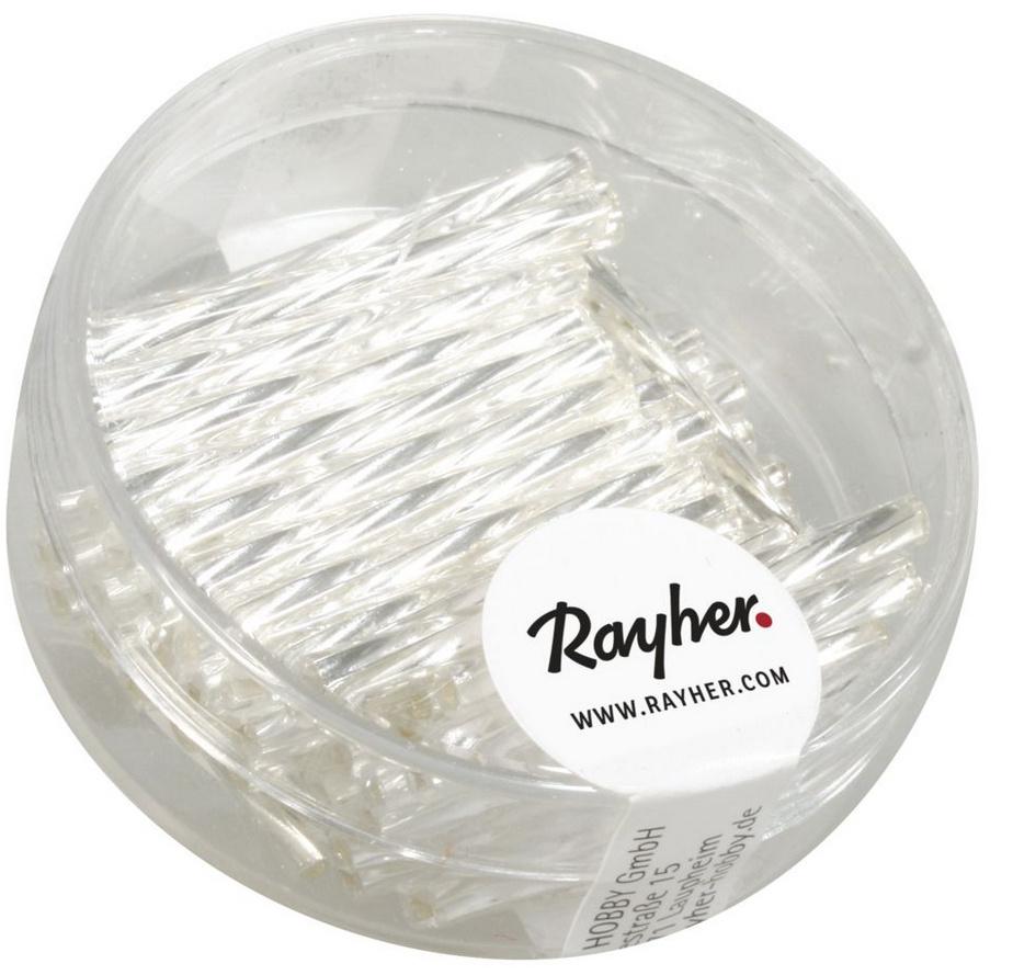 rayher GLASSTIFTE TWISTET 20MM MIT SILBEREINZUG 13G DOSE 1404922