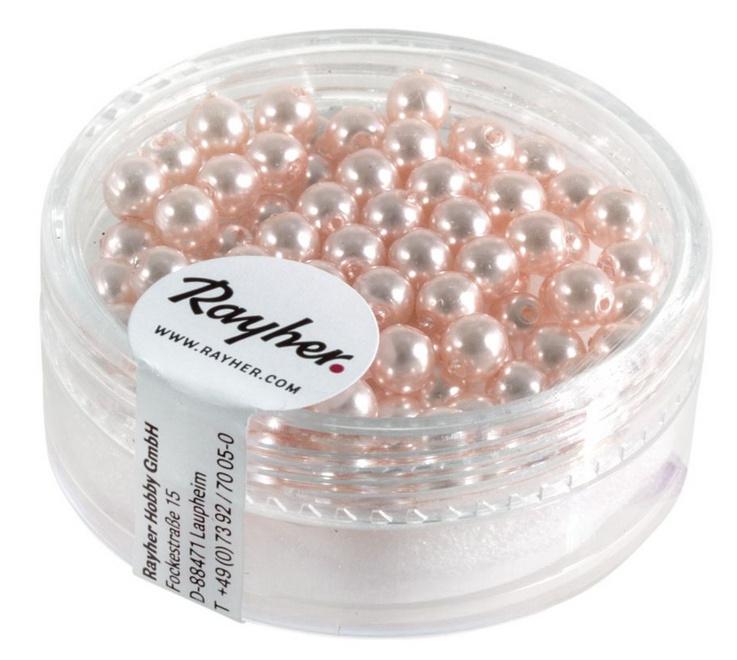 rayher RENAISSANCE GLASWACHSPERLEN 4MM ROSE 85 STÜCK DOSE 14400258