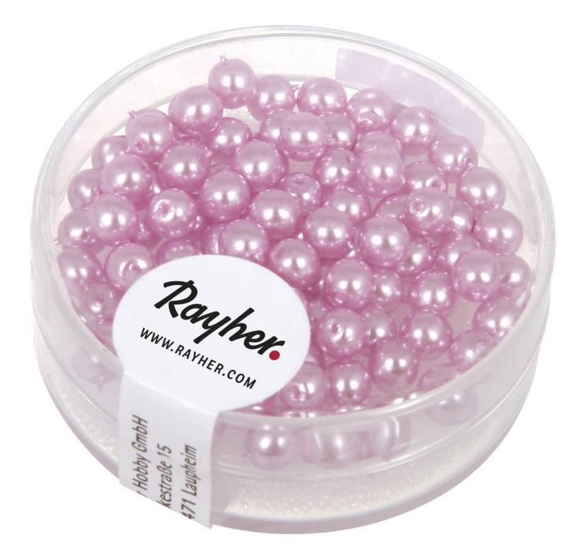 rayher RENAISSANCE GLASWACHSPERLEN 4MM ORCHIDEE 85 STÜCK DOSE 14400310