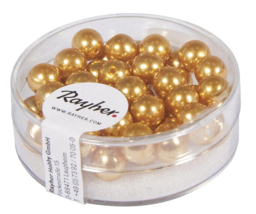 rayher RENAISSANCE GLASWACHSPERLEN 6MM SONNENGELB 45 STÜCK DOSE 14401161