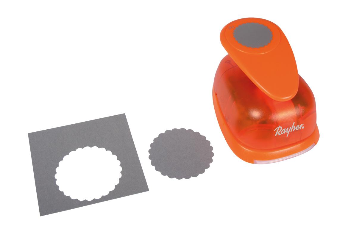 Produktbild rayher Motivstanzer rund mit Zierrand  Ø 6,35cm 3 von 3