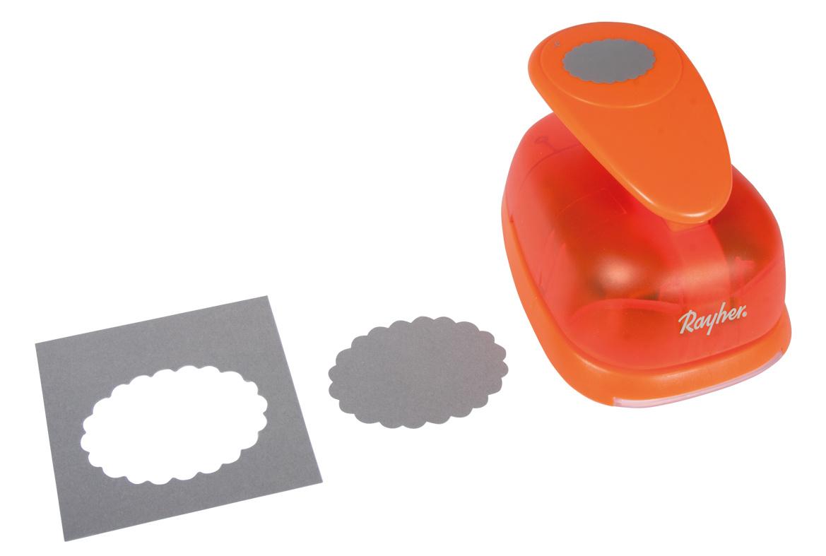 Produktbild rayher Motivstanzer oval mit Zierrand 7,5cm 2 von 2