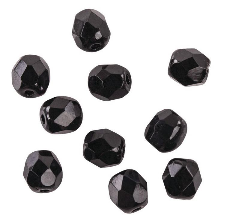 rayher GLAS-SCHRIFFPERLE 4MM IRI. SCHWARZ 100 STÜCK 14200576