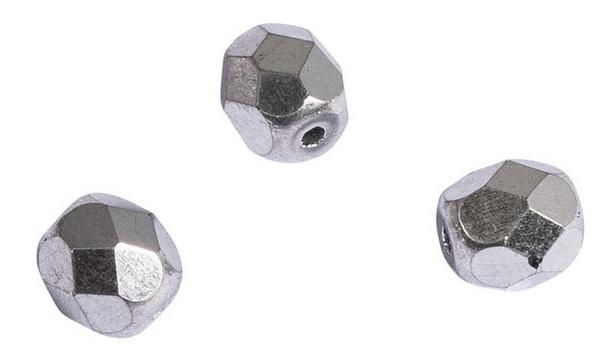 Produktbild rayher Glas Schliffperle 6mm ø Brillant Silber 2 von 2