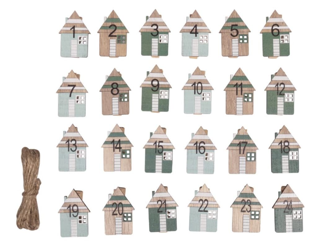 rayher Adventkalenderszahlen Haus 1-24 FSC
