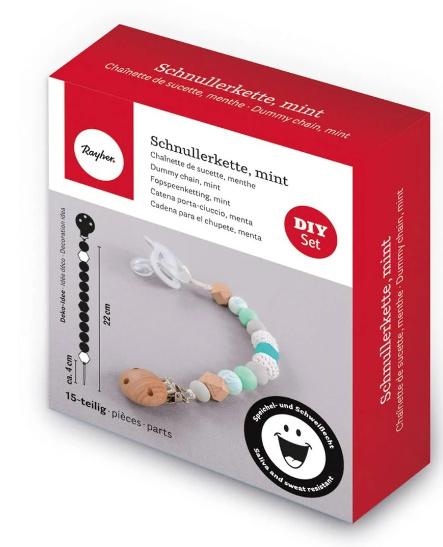 Produktbild rayher Schnullerkette Bastel-Set mint 2 von 3
