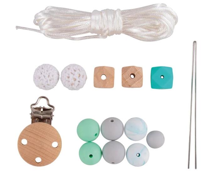 Produktbild rayher Schnullerkette Bastel-Set mint 3 von 3