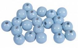 rayher Holzperlen 6mm ø pastellblau poliert 1250181