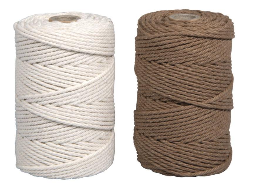rayher Makramee Garn-Set Natur 2,2mm ø