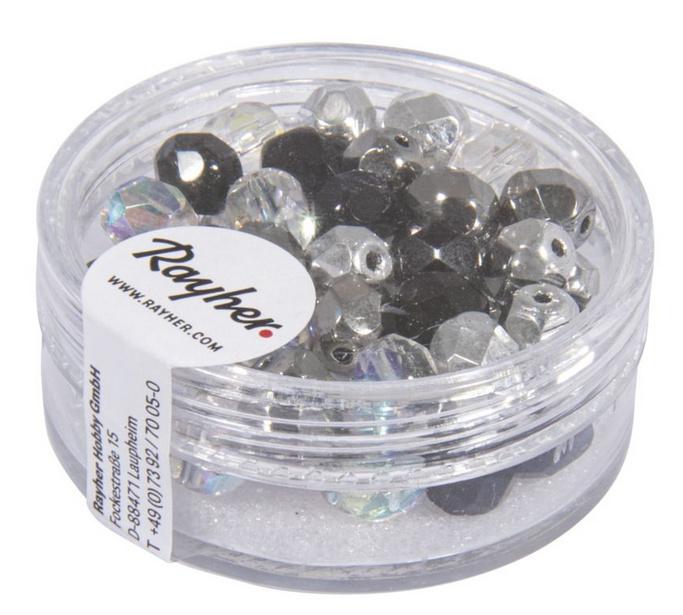 rayher Glas Schliffperle 6mm ø Kristall