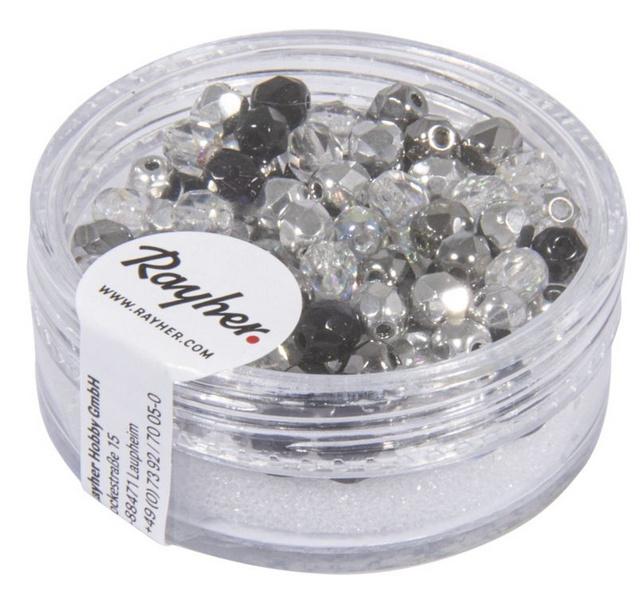 rayher Glas Schliffperle 4mm ø Kristall