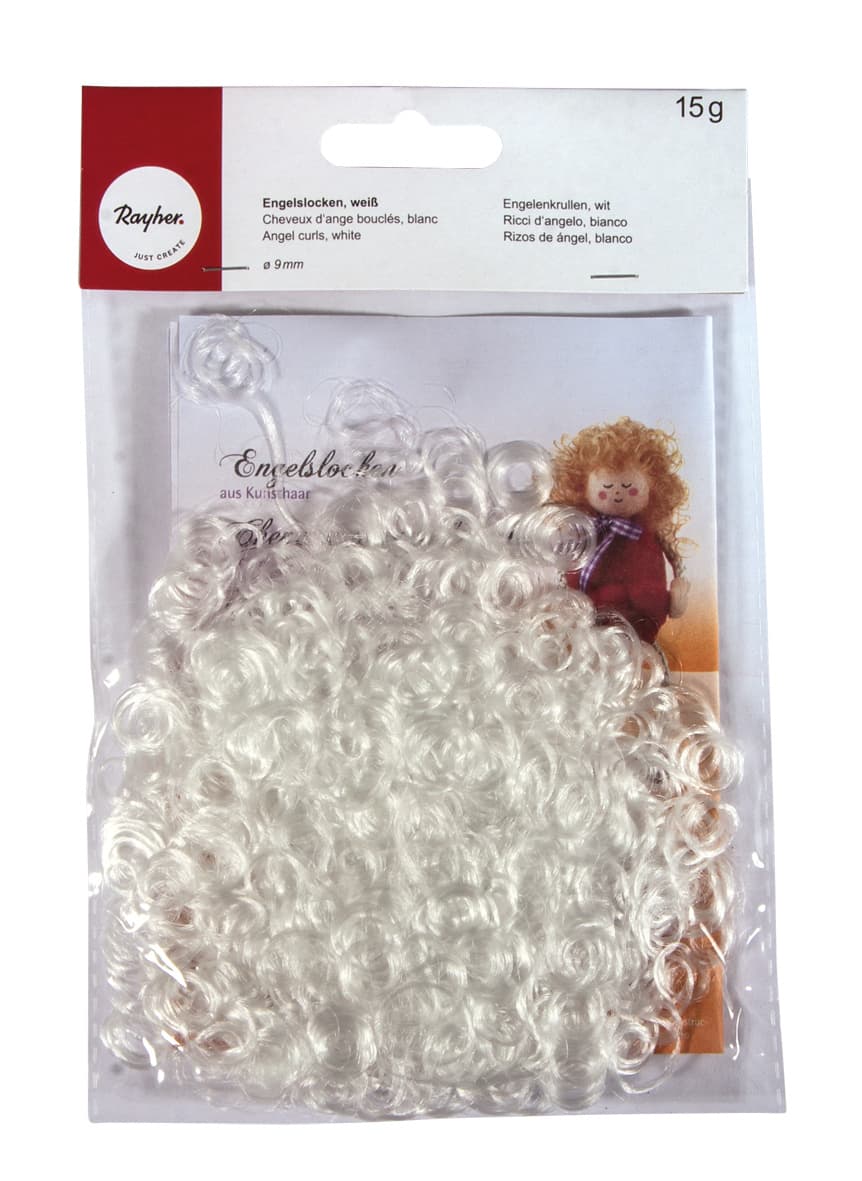 rayher Engelslocken 9mm weiss