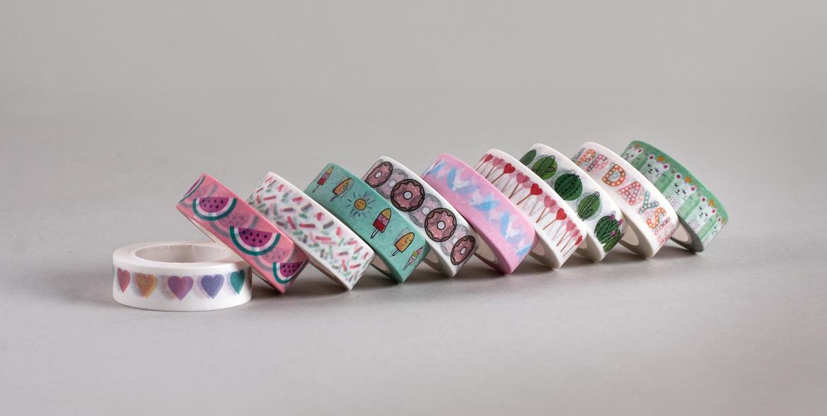 Produktbild rayher Washi Tape Candy Hearts 15mm x 10m 2 von 4