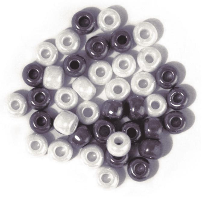 rayher GLAS-GROSSLOCHRADL OPAK 5,4MMGRAU/LILA/WS DOSE 55G 1439400