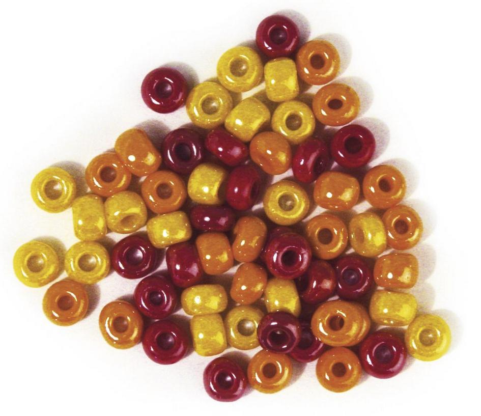 rayher GLAS-GROSSLOCHRADL OPAK 6MM ROT-GELB  DOSE 55G 1441500