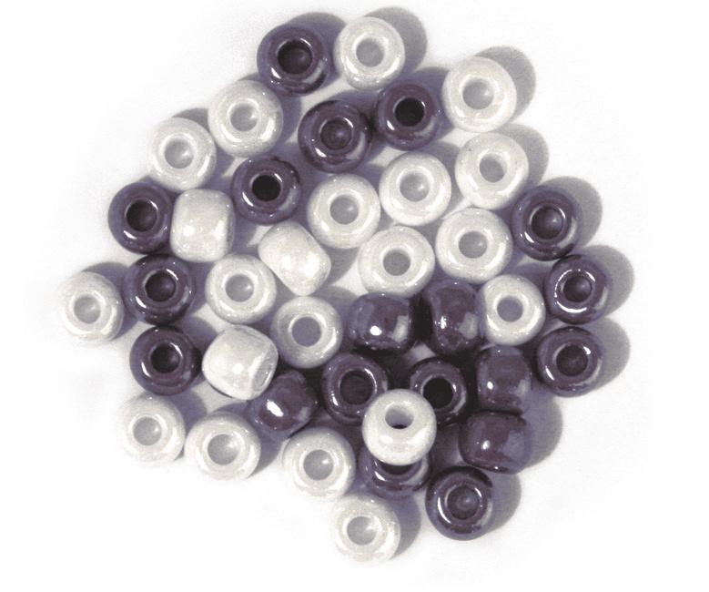 rayher GLAS-GROSSLOCHRADL OPAK 6MM GRAU/LILA/WS DOSE 55G 1441600