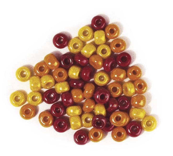 rayher GLAS-GROSSLOCHRADL OPAK 8,7MM ROT-GELB DOSE 55G 1441800