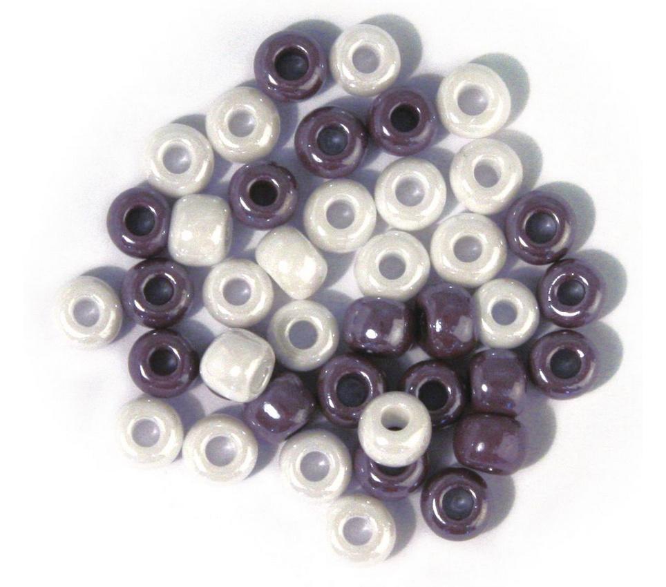 rayher GLAS-GROSSLOCHRADL OPAK 6,7MMGRAU/LILA/WS DOSE 55G 1442200