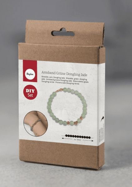 Bastelset Armband Grüne Dongling Jade