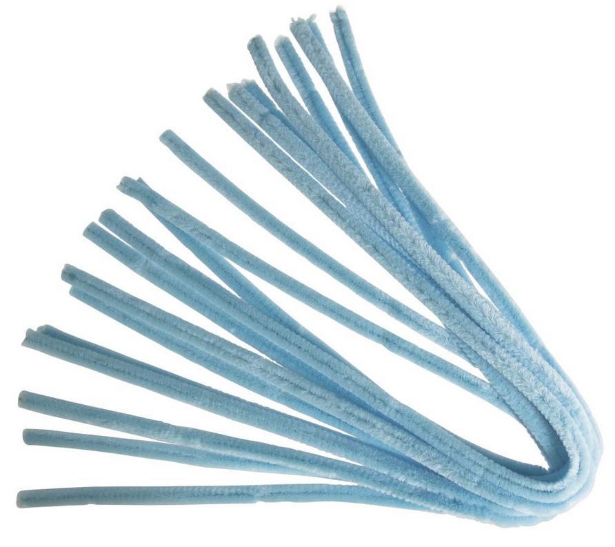 rayher Chenilledraht, hellblau, 50cm, Stärke 9 mm, SB-Btl 10Stüc