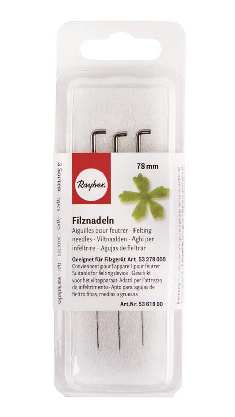 rayher FILZNADEL 78MM 3 SORTEN 5361800