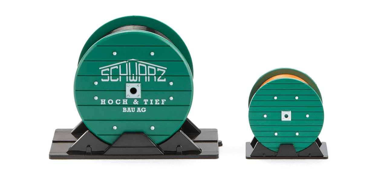 WIKING 001836 1:87 Zubehörpackung - Kabeltrommeln "Schwarzbau"