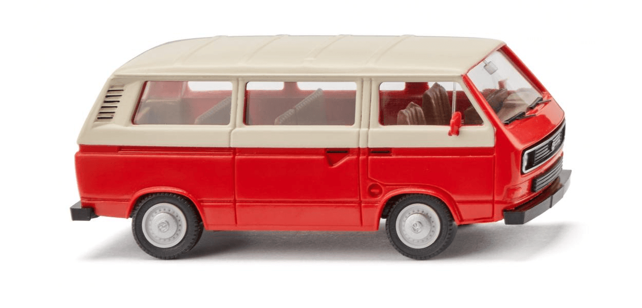 WIKING 029202 1:87 VW T3 Bus rot/hellelfenbein Modellauto 