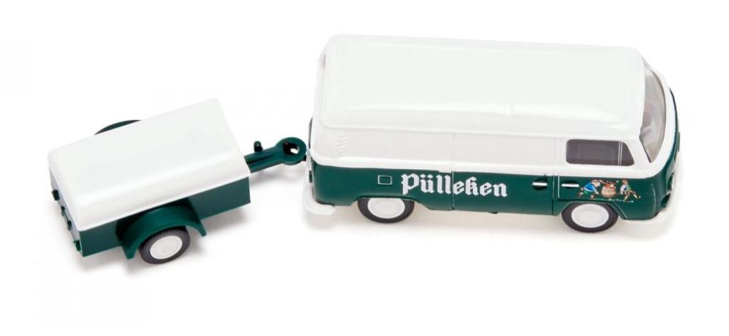 Produktbild WIKING 030005 - 1:87 VW T2 Kastenwagen mit Anhänger"Pülleken" 3 von 5