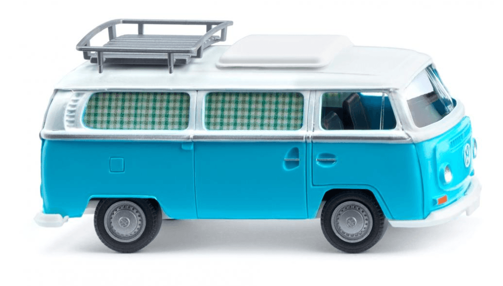 WIKING 031504 1:87 VW T2 Campingbus - eisblau/weiß