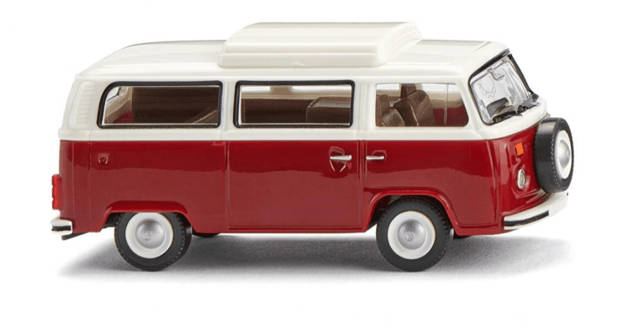 WIKING 031805 1:87 VW T2b Campingbus - rubinrot/weiß