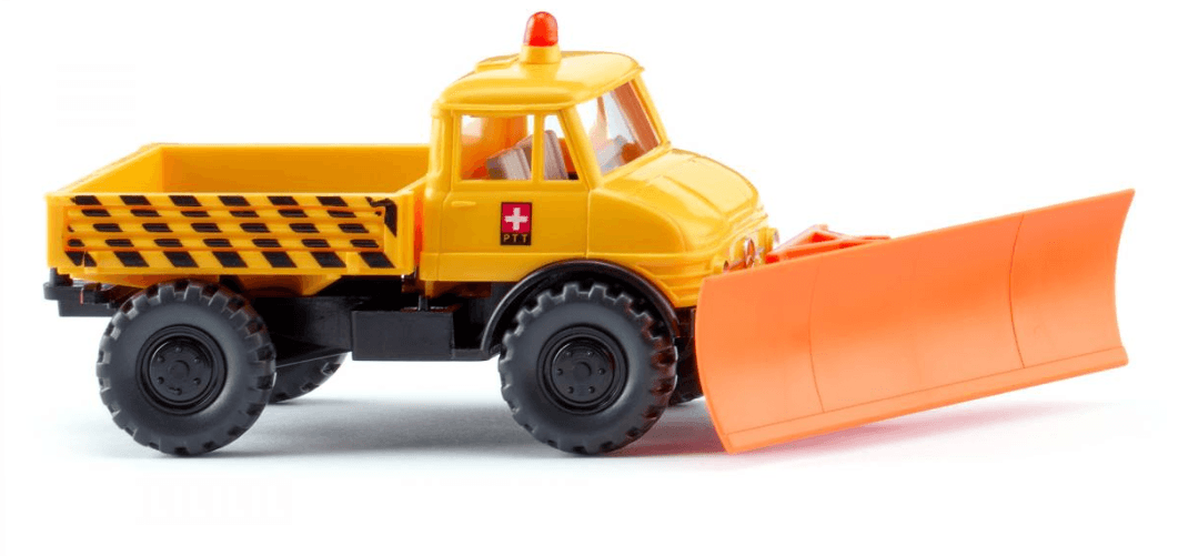 WIKING  037110 1:87 Unimog U 406 mit Schneepflug "PTT"